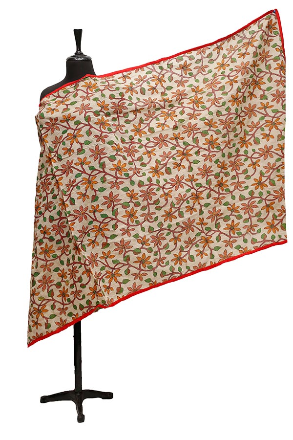 Silk Needle Work Dupatta D#1-35