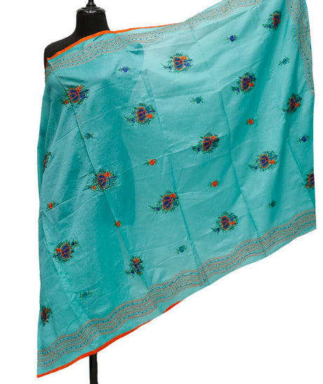 Silk Needle Work Dupatta D#1-46