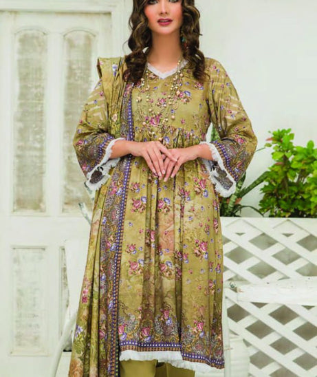 Sitara Anarkali D/Linen`21 D#15 (M-Green)