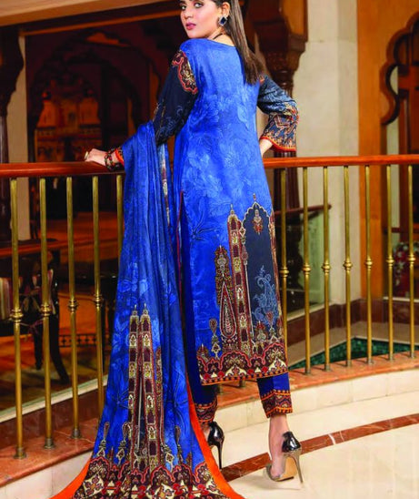 Sitara Anarkali D/Linen`21 D#08 (Royal-Blue)