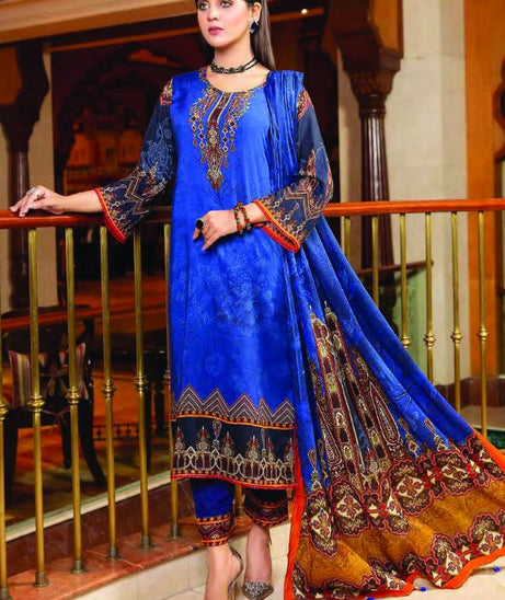 Sitara Anarkali D/Linen`21 D#08 (Royal-Blue)