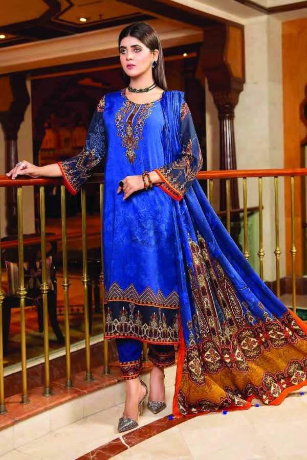 Sitara Anarkali D/Linen`21 D#08 (Royal-Blue)