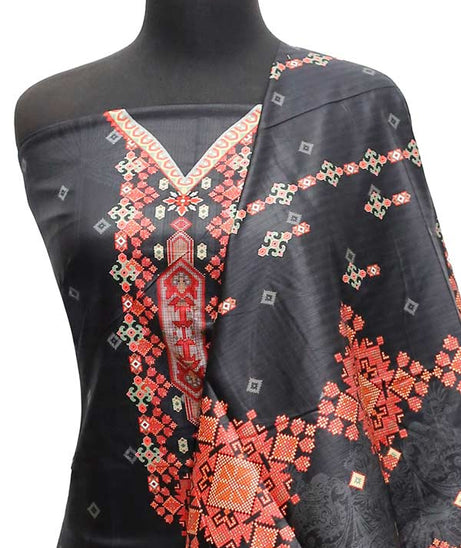 Sitara Nau Rang Linen`22 D#01 (Black)