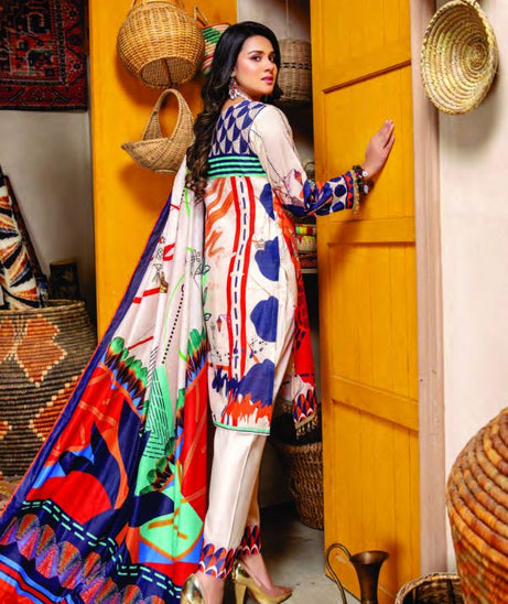 Sitara Sapna D/Lawn`22 D#2015 Cream