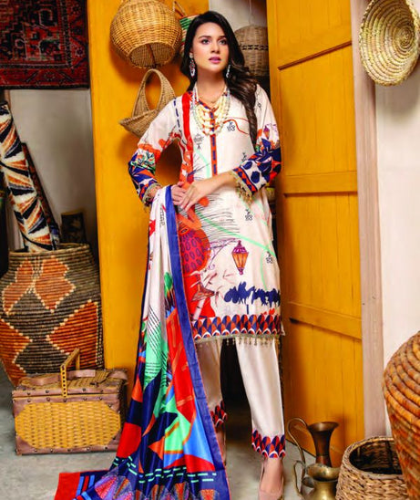 Sitara Sapna D/Lawn`22 D#2015 Cream