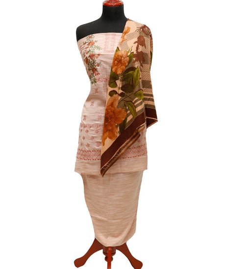 Slub Emb Leather Peach`22 D#7497 Peach Pink
