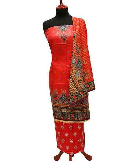 Star DC Linen F/Dupatta`22 D#1156 Red
