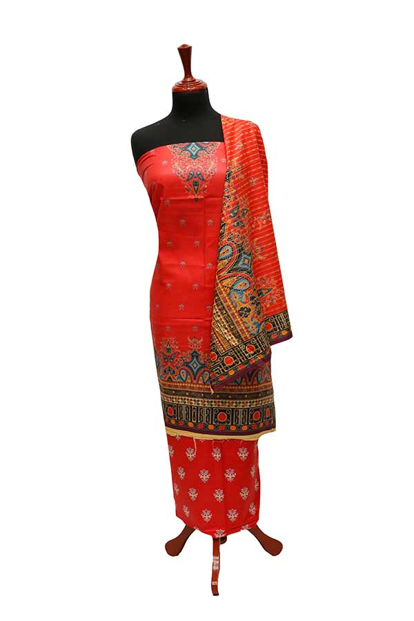 Star DC Linen F/Dupatta`22 D#1156 Red