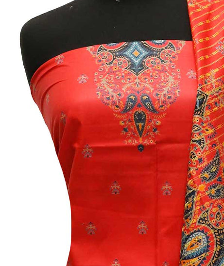 Star DC Linen F/Dupatta`22 D#1156 Red