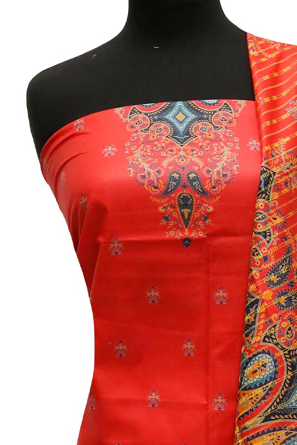 Star DC Linen F/Dupatta`22 D#1156 Red