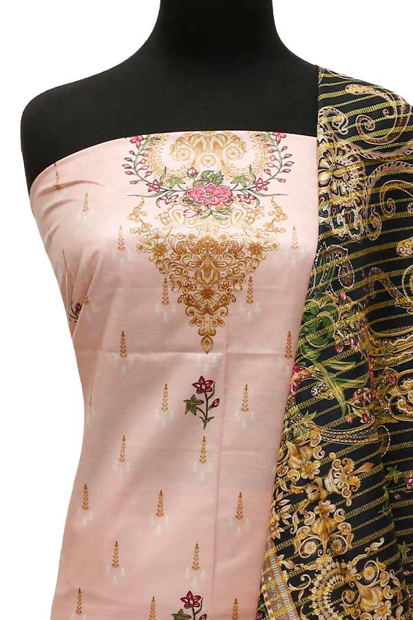 Star DC Linen F/Dupatta`22 D#59 Pink