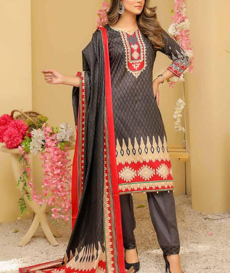 Star Print Lawn`22 D#1062 D Grey