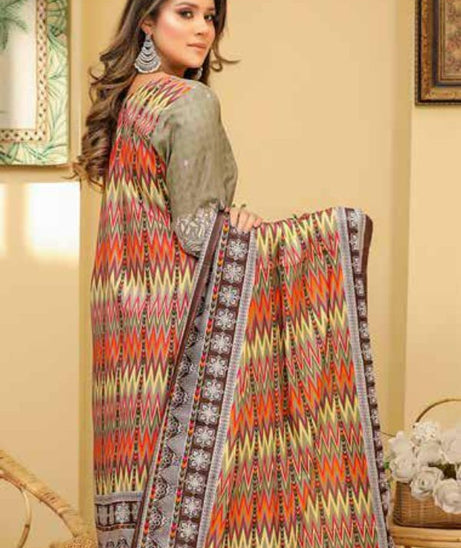 Star Print Lawn`22 D#1065 Grey