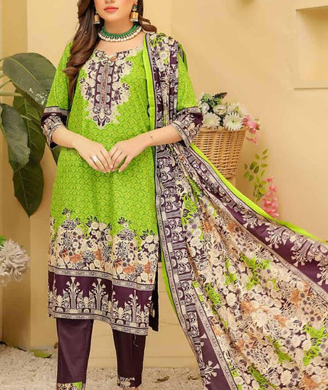 Star Print Lawn`22 D#1068 Purple