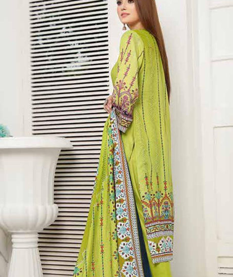 Star Print Lawn`22 D#1093 Green