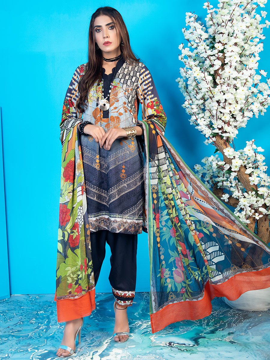 Aalaya Vintage Bloom Linen'21 Vol-1 D#1
