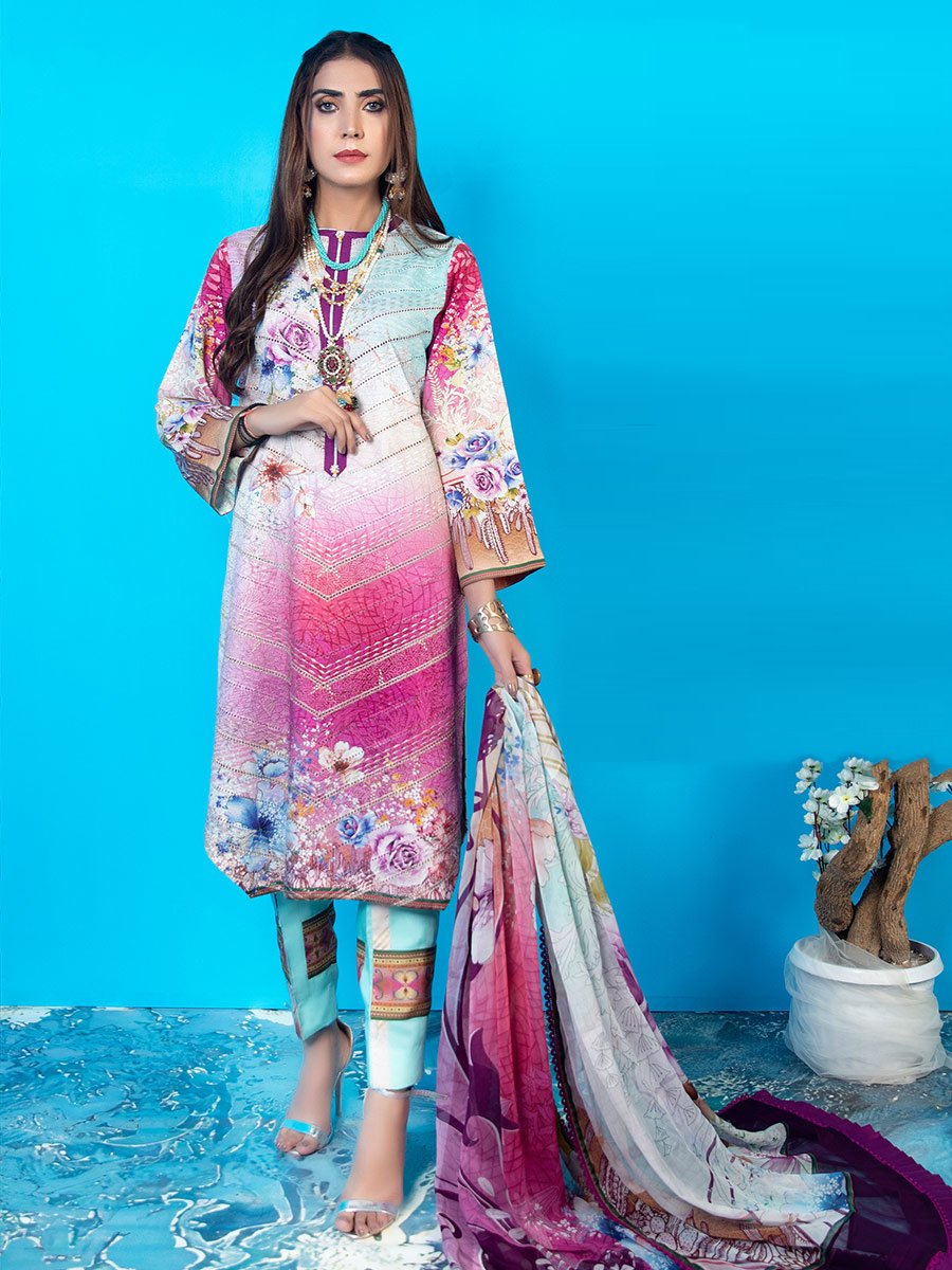 Aalaya Vintage Bloom Linen'21 Vol-1 D#9