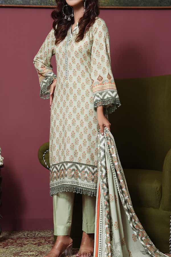 VS Jhalak Slub Linen'22 D#2525 Pista