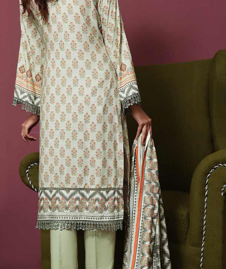 VS Jhalak Slub Linen'22 D#2525 Pista