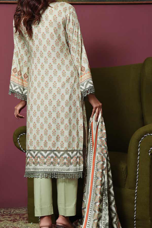 VS Jhalak Slub Linen'22 D#2525 Pista
