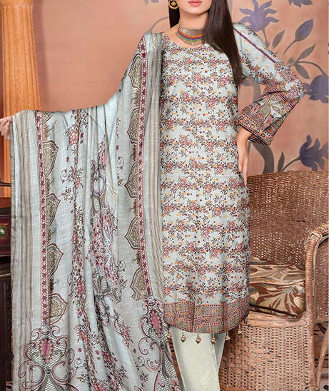 Zaib Tan Aashna Lawn`23 Vol-103 D#01 Grey