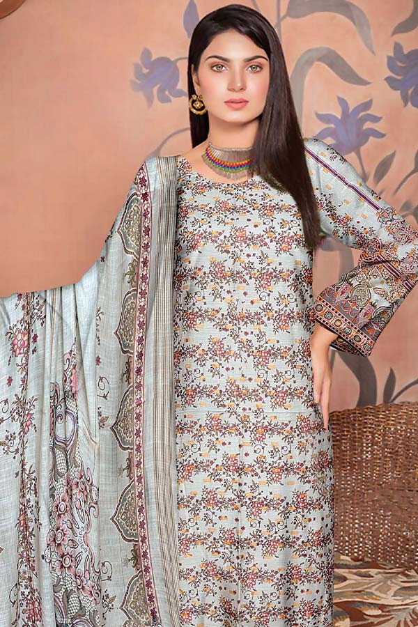 Zaib Tan Aashna Lawn`23 Vol-103 D#01 Grey
