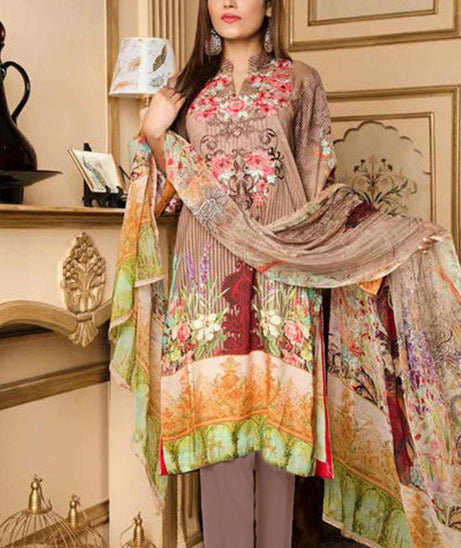 Zebaish Fatiha D/Emb Linen`20 Z#05