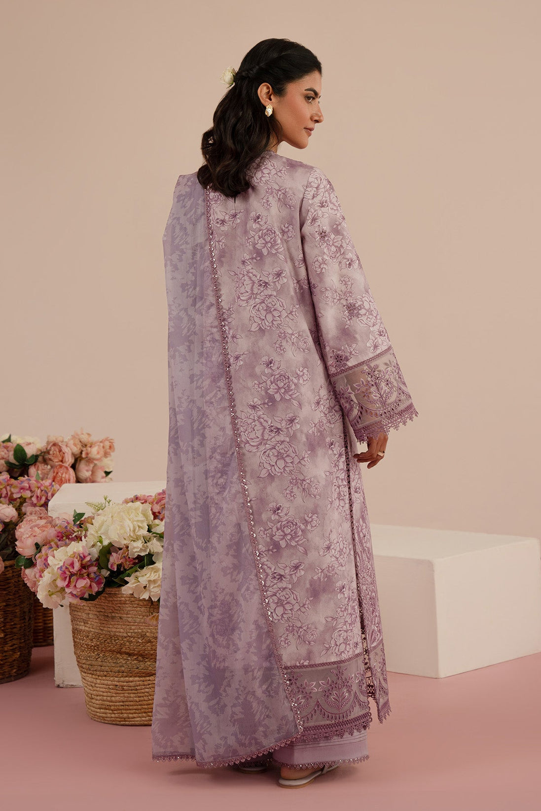 Afrozeh Floral Charm Lawn`25 AL#10