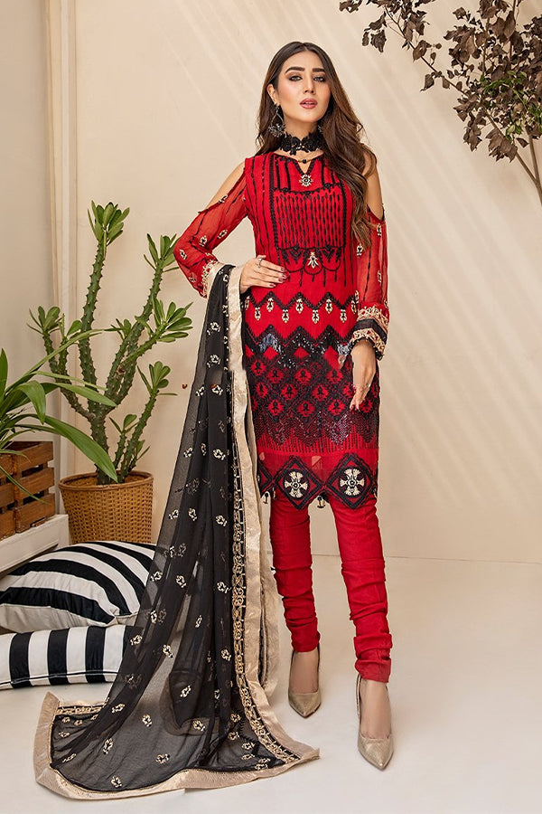 Azal Zeest Emb Chiffon`20 D#8