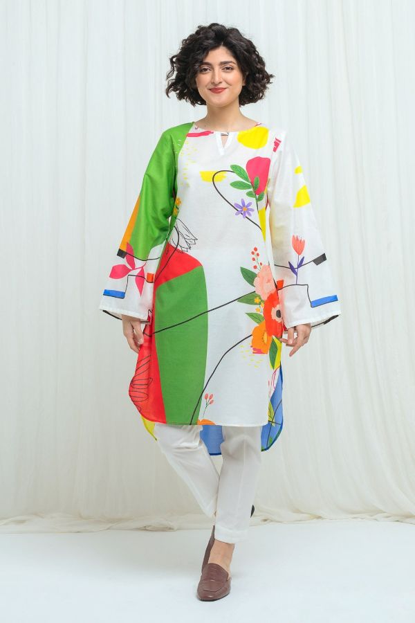 BeechTree Print Lawn Shirt`21 BT1S21U02