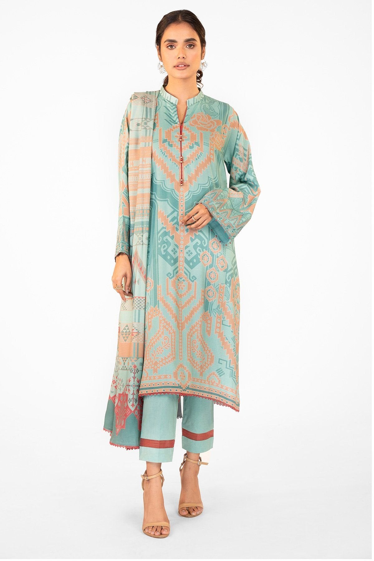Al-Karam Winter Collection`22 FW#9 Mint Green