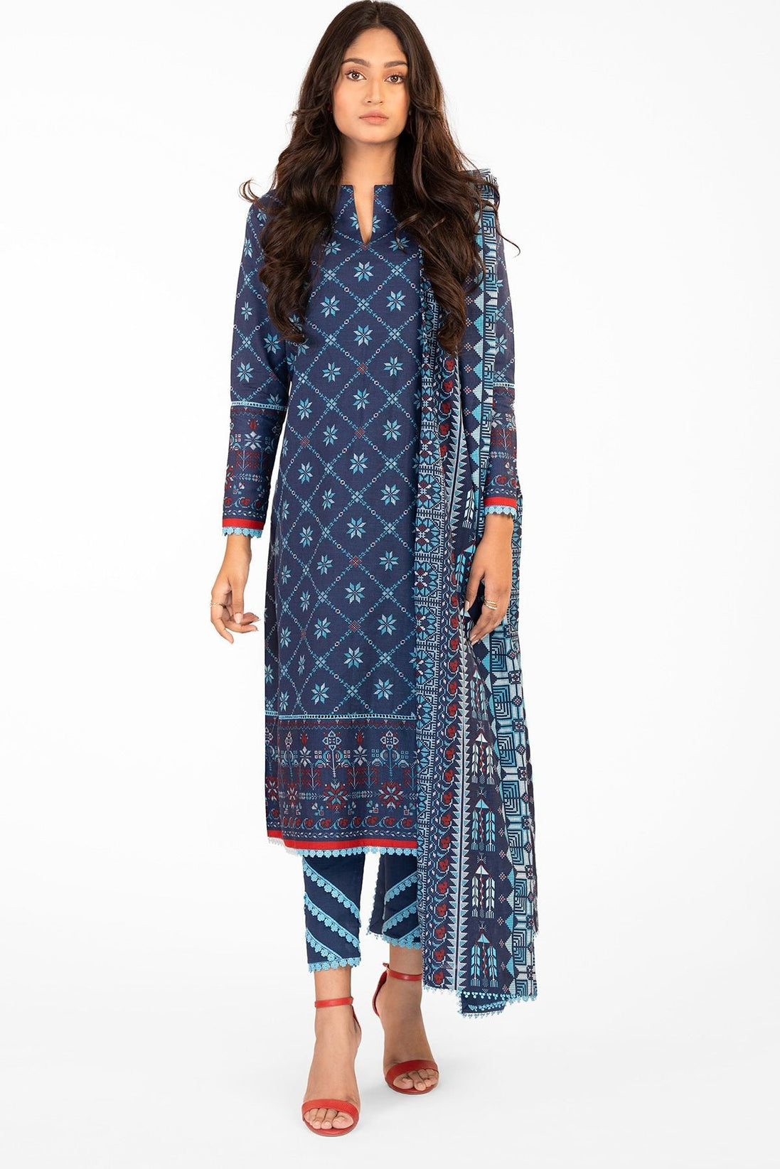 Al-Karam Winter Collection`22 FW#21.1 BLUE
