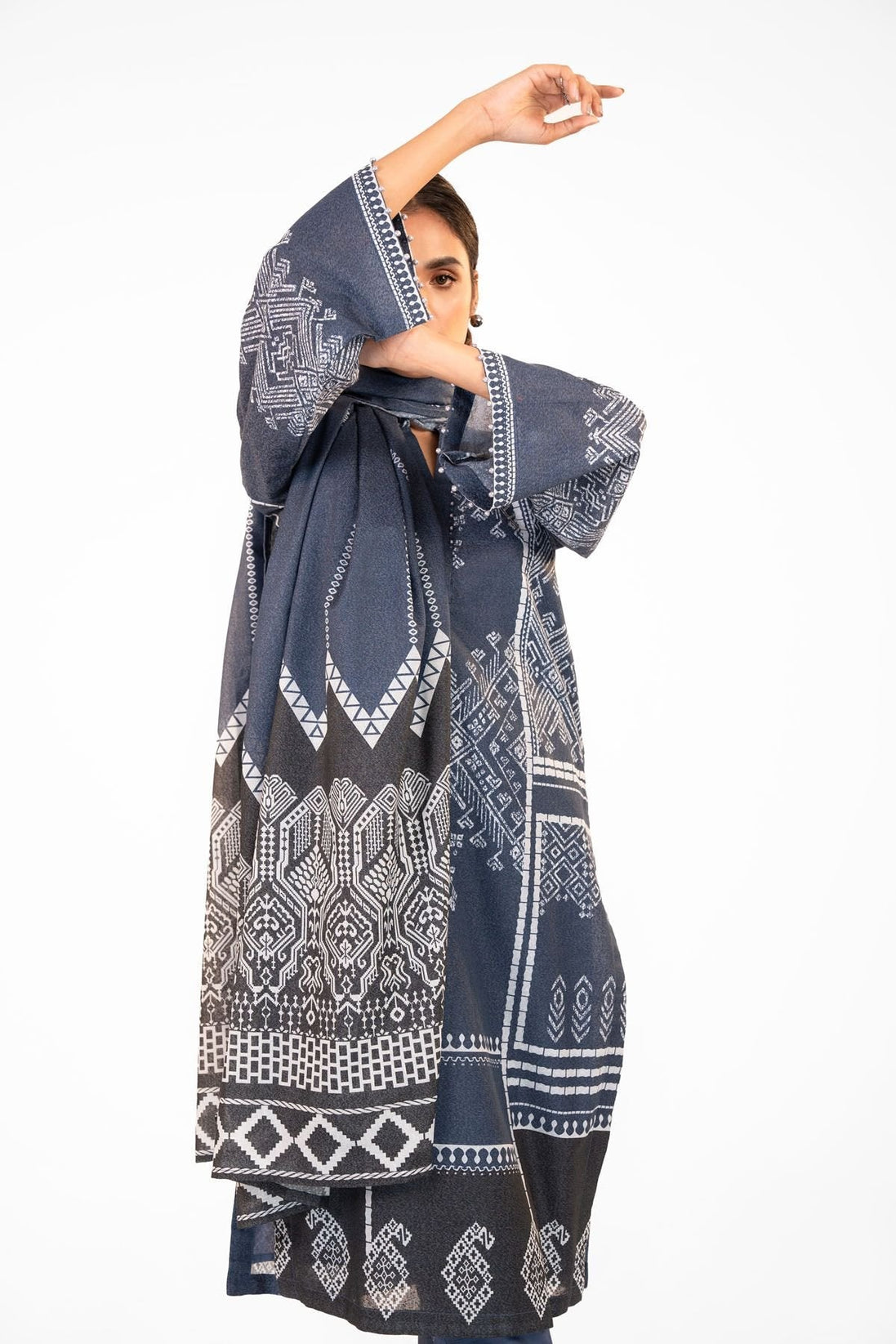 Al-Karam Winter Collection`22 FW#23 Blue