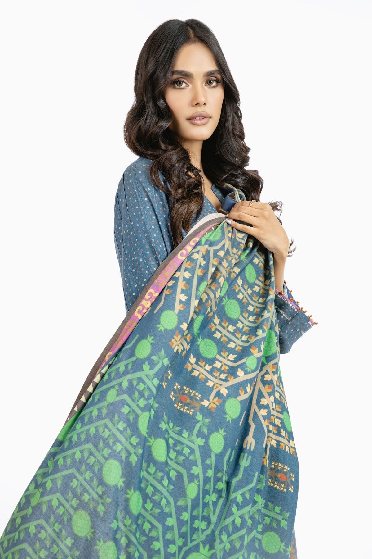 Al-Karam Winter Collection`22 FW#30.1 Blue
