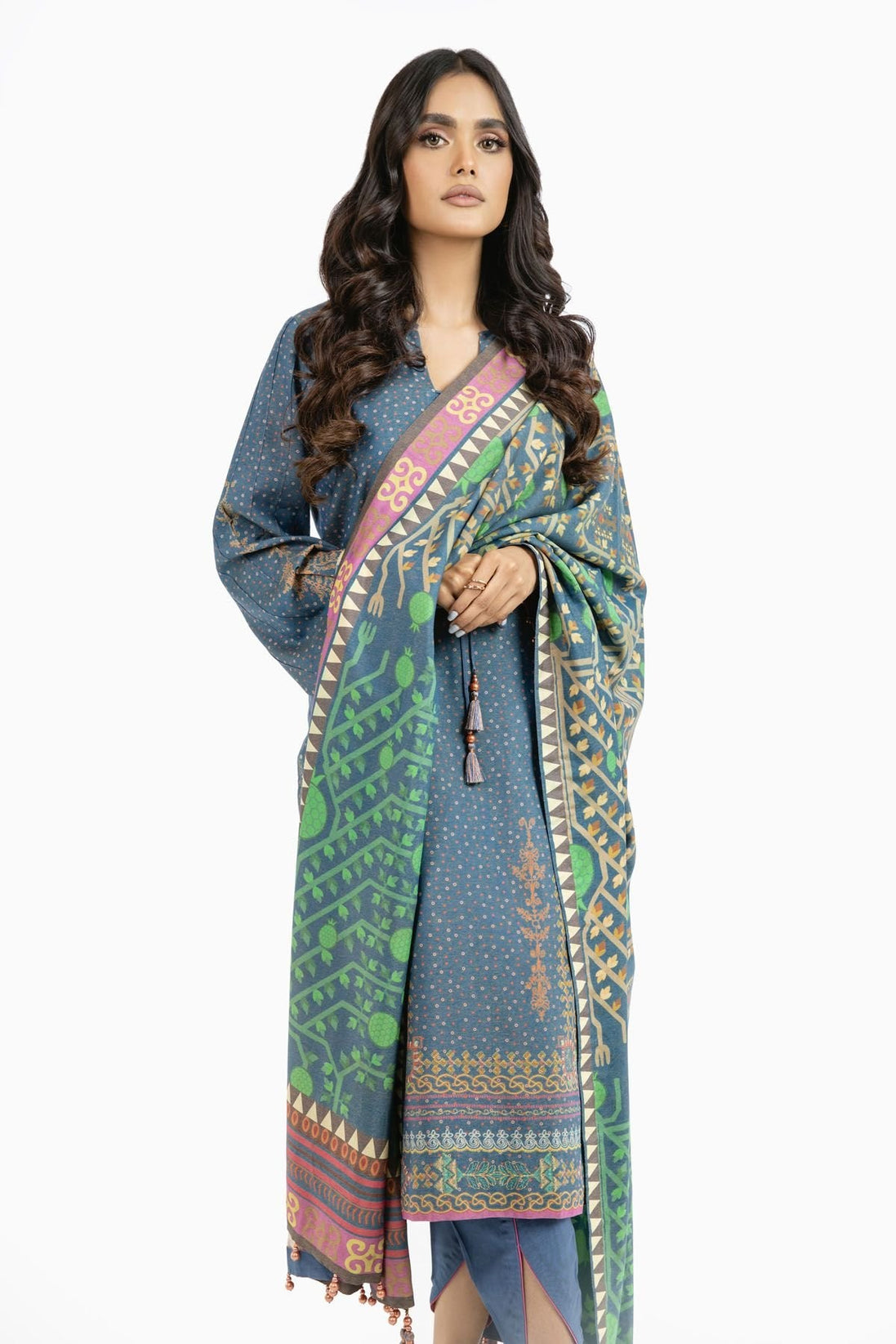 Al-Karam Winter Collection`22 FW#30.1 Blue