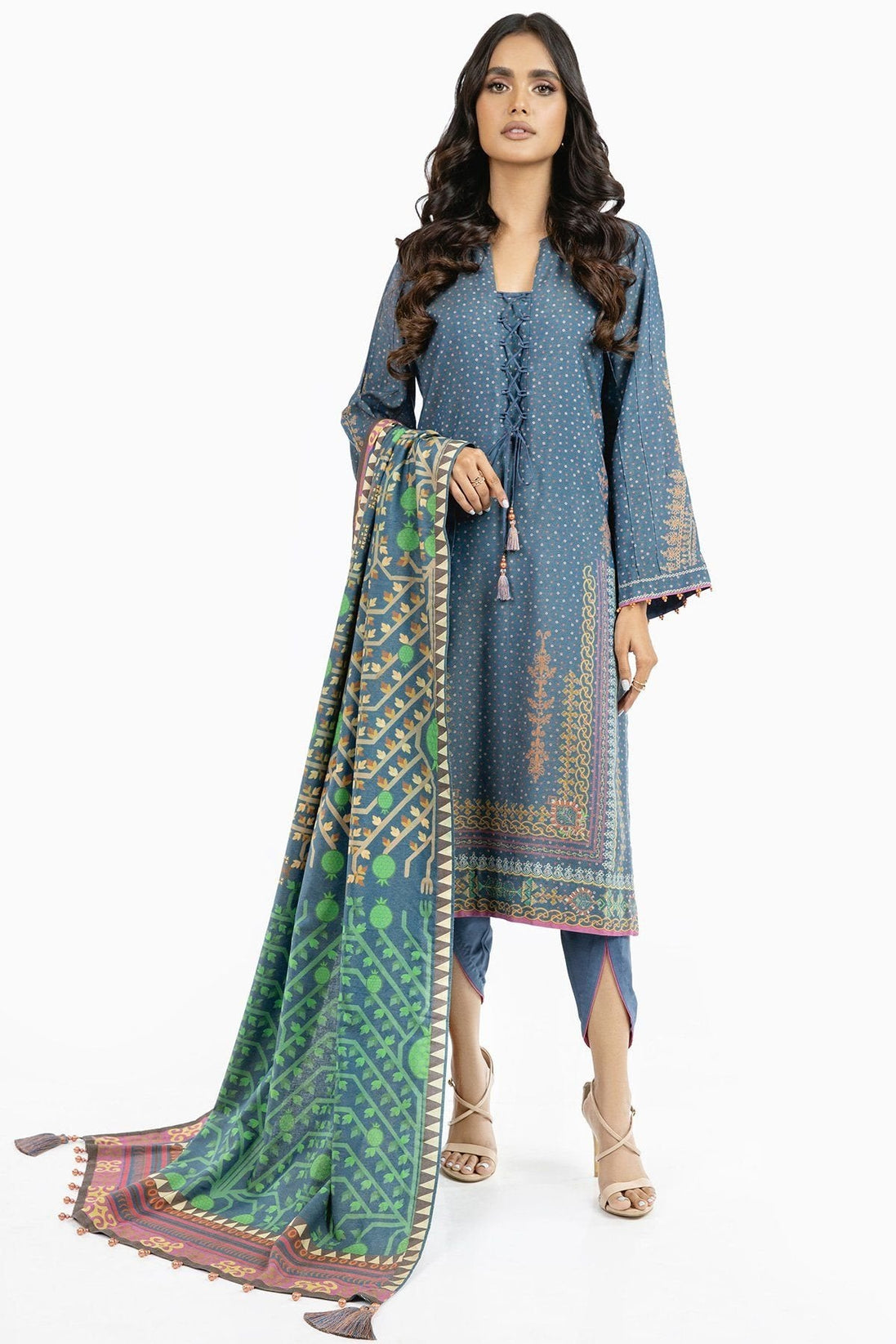 Al-Karam Winter Collection`22 FW#30.1 Blue