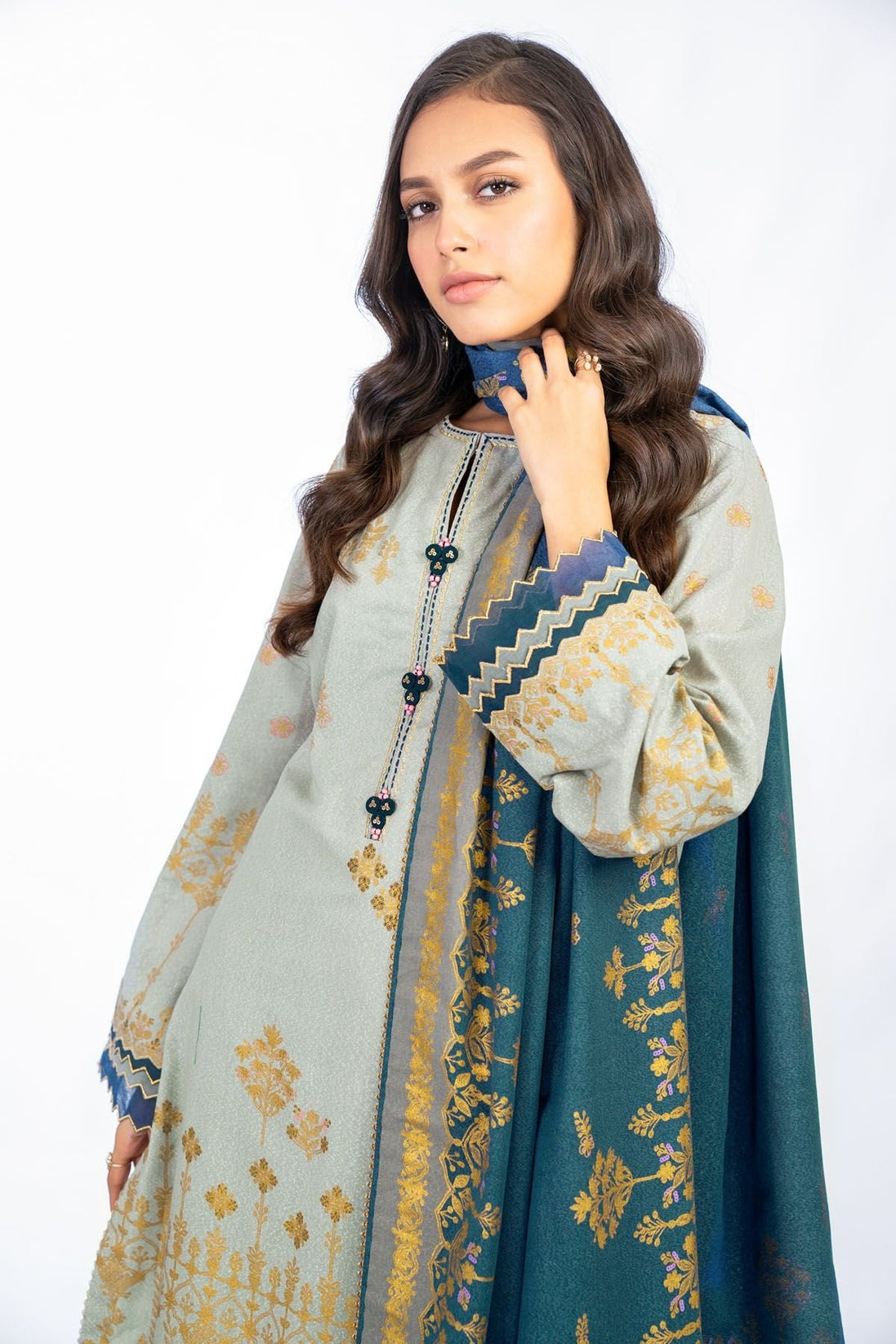 Al-Karam Winter Collection`22 FW#32.1 GREY