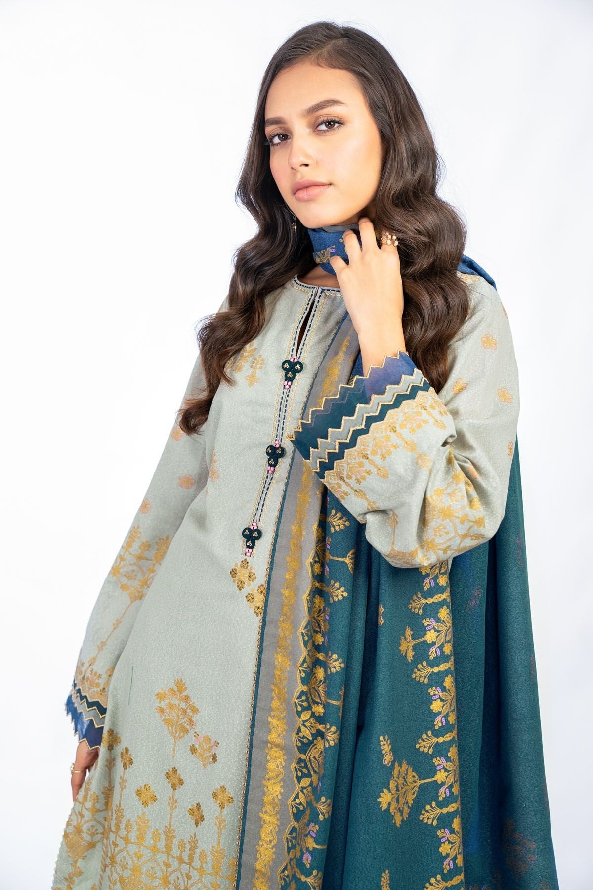 Al-Karam Winter Collection`22 FW#32.1 GREY