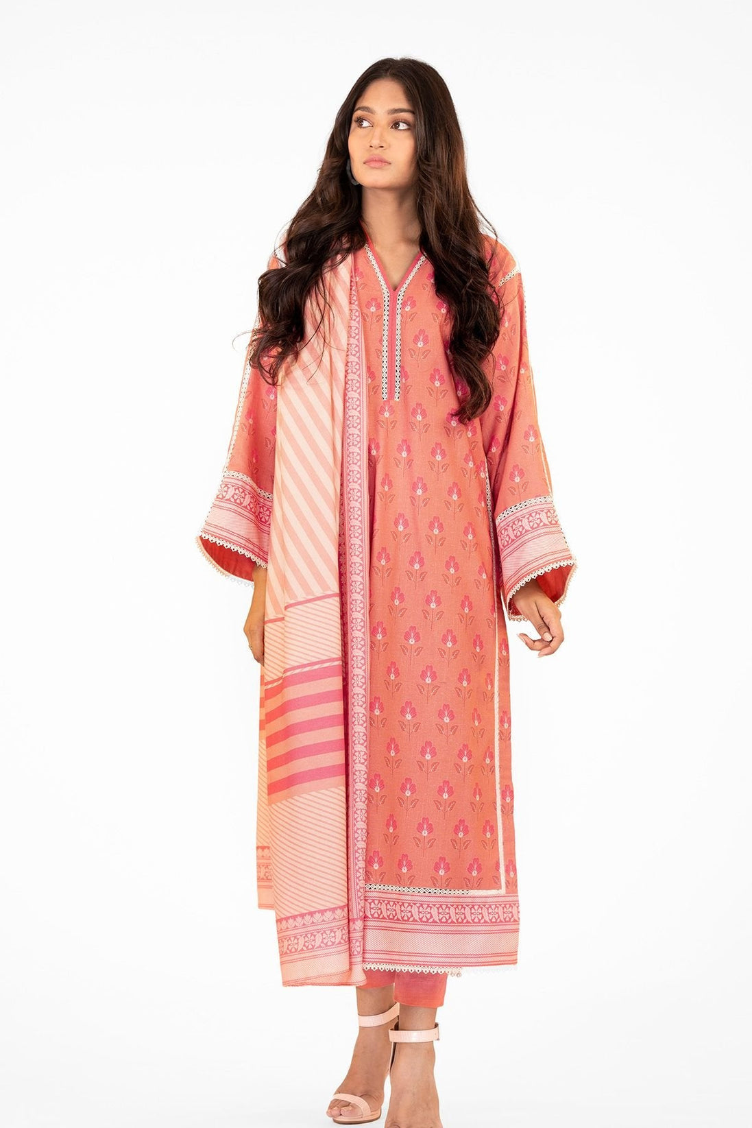 Al-Karam Winter Collection`22 FW#4.1 Pink