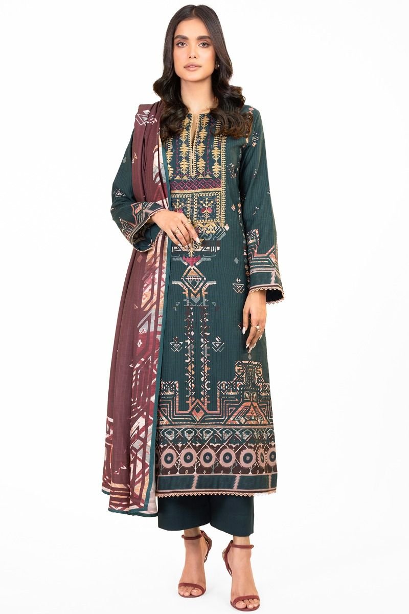 Al-Karam Winter Collection`22 FW#6.1 Teal