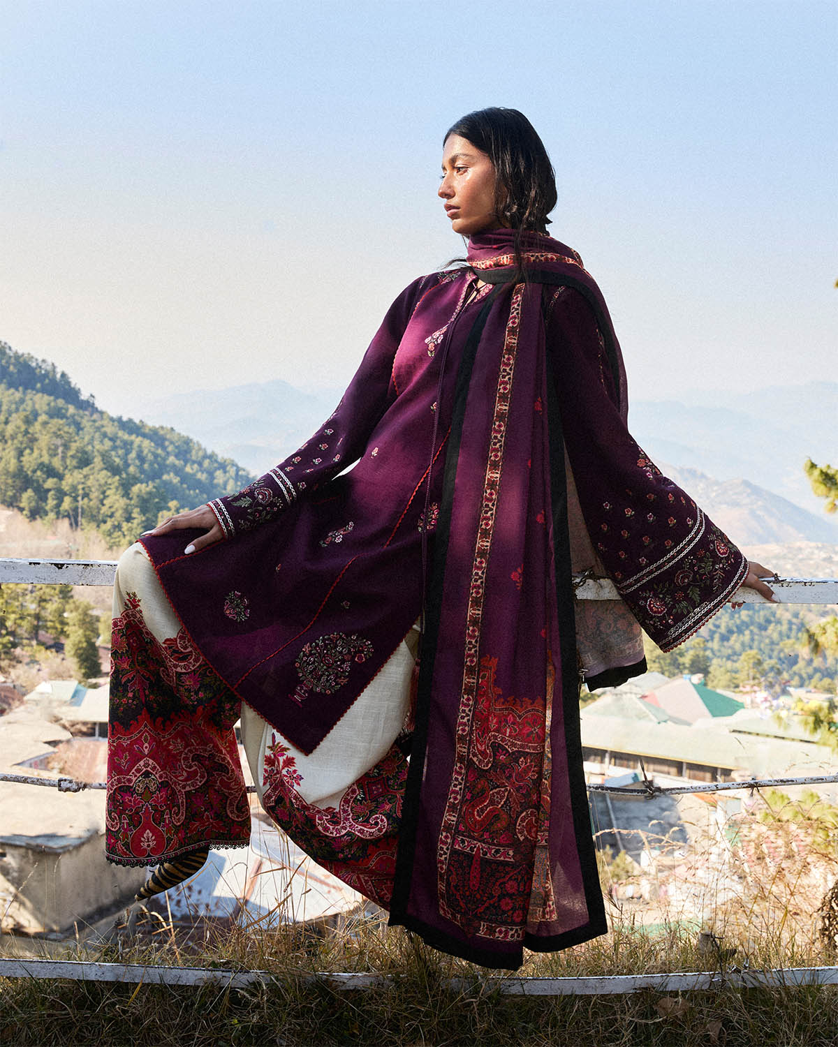 Jugnu By Hussain Rehar Autumn Winter`24 (Amethyst)