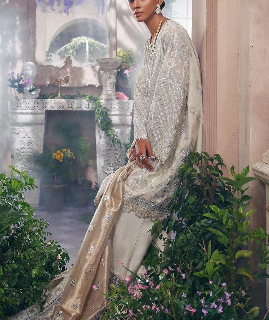 Mahgul Luxury Chiffon'21 D#3 Ivory Empress