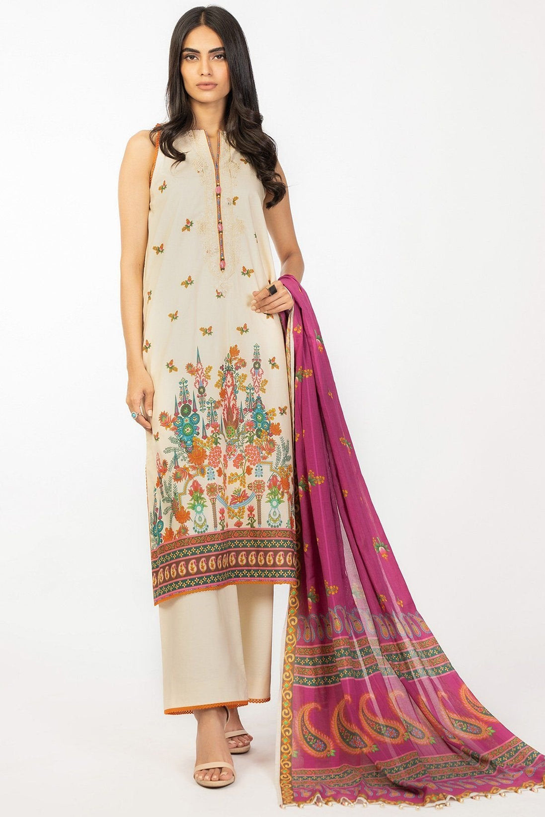 Al-Karam Mid Summer`22 MS#18.1 Beige