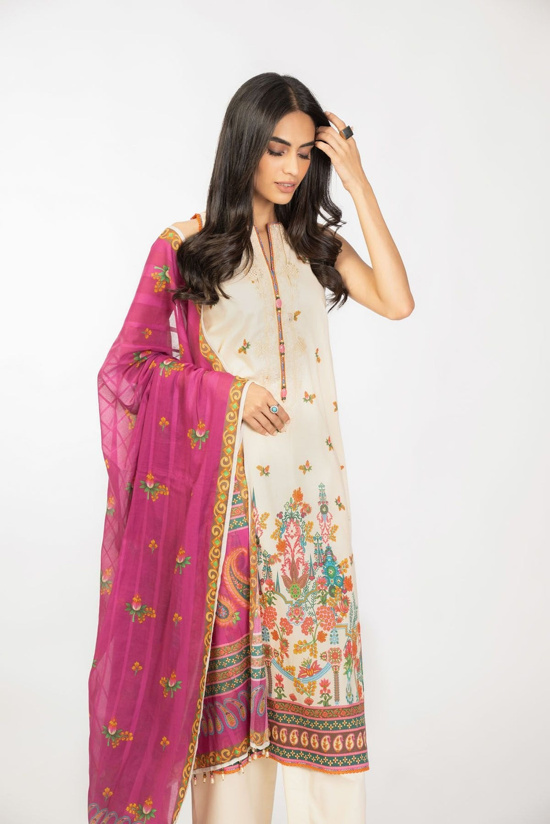 Al-Karam Mid Summer`22 MS#18.1 Beige