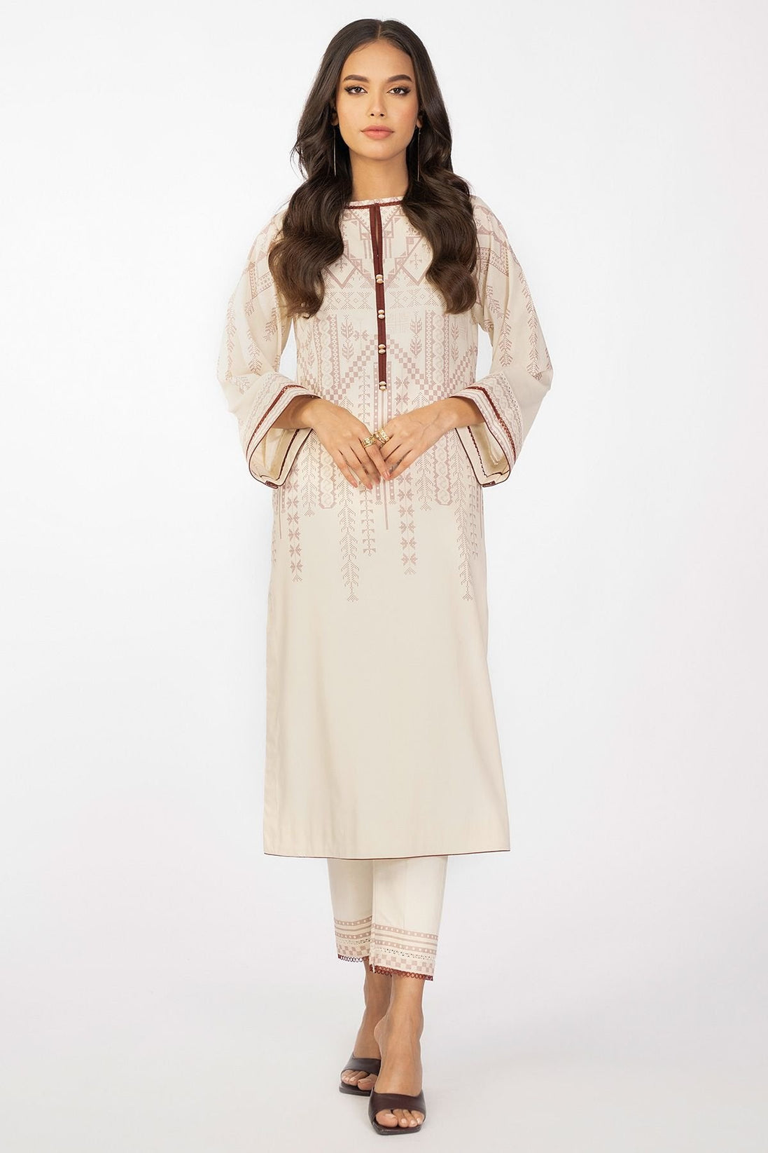 Al-Karam Mid Summer Shirt`22 MS#42.1 Off White