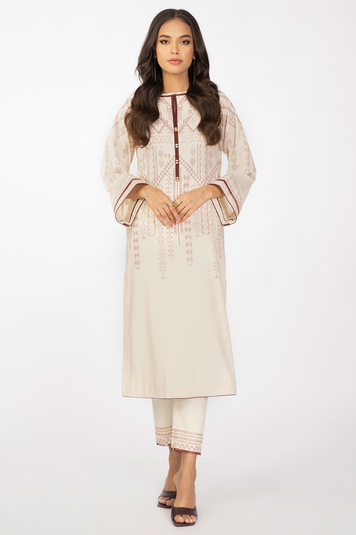 Al-Karam Mid Summer Shirt`22 MS#42.1 Off White