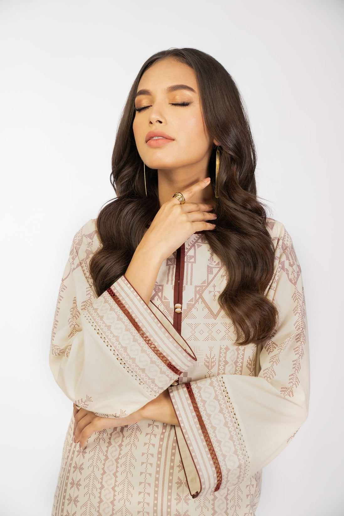 Al-Karam Mid Summer Shirt`22 MS#42.1 Off White
