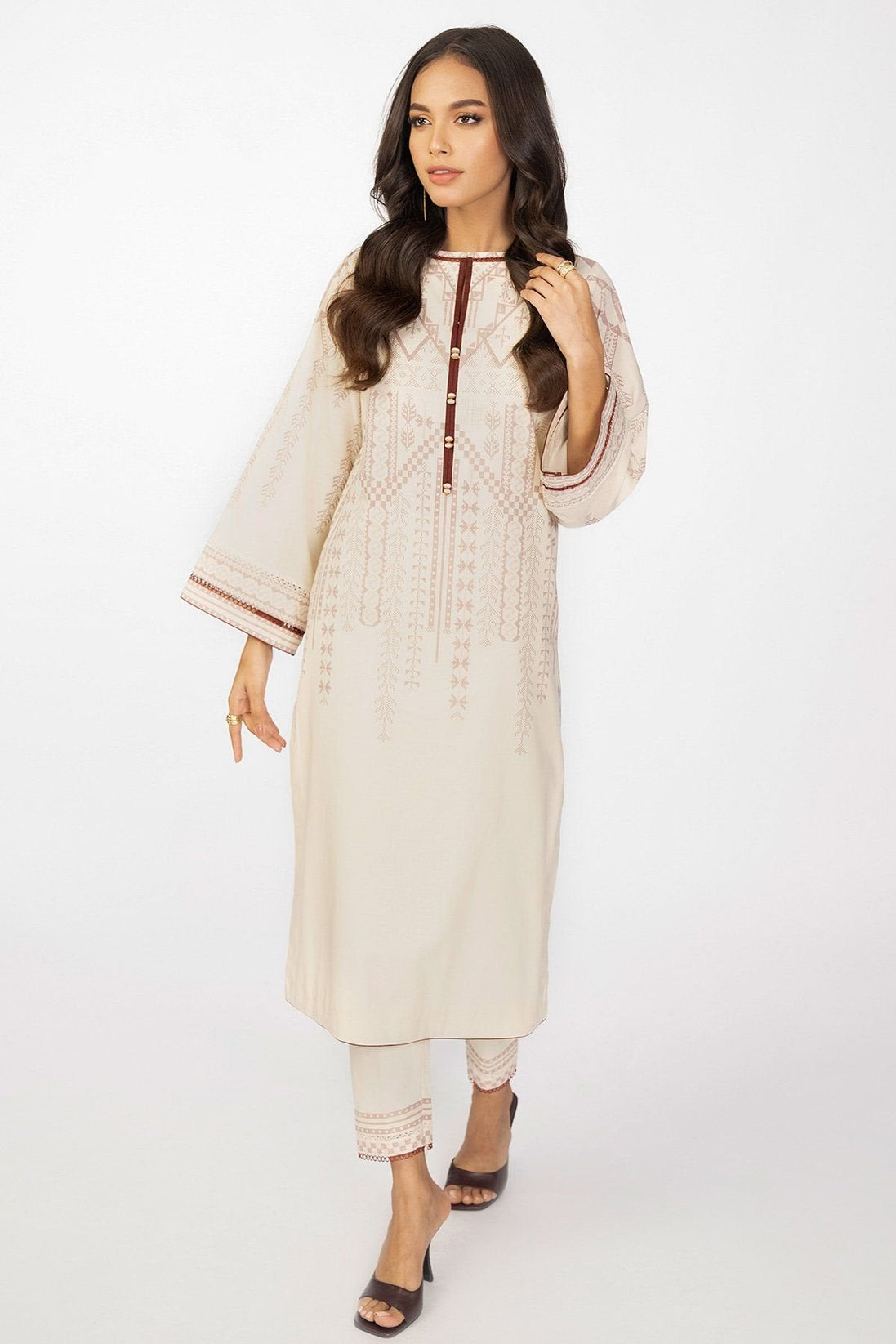 Al-Karam Mid Summer Shirt`22 MS#42.1 Off White