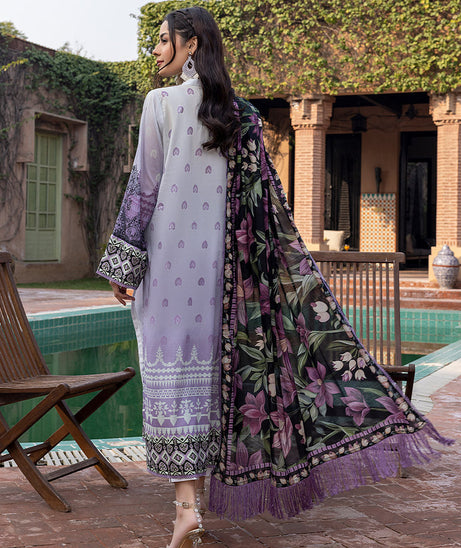 Sana & Sara Print Lawn`22 D#17 White