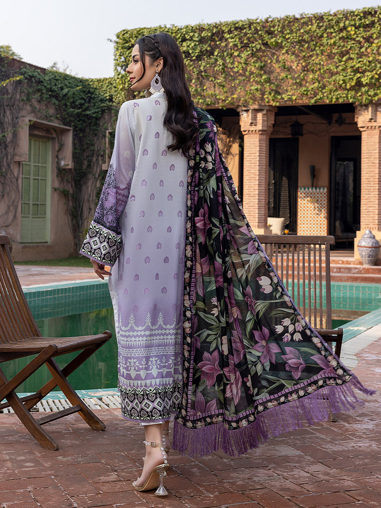 Sana & Sara Print Lawn`22 D#17 White